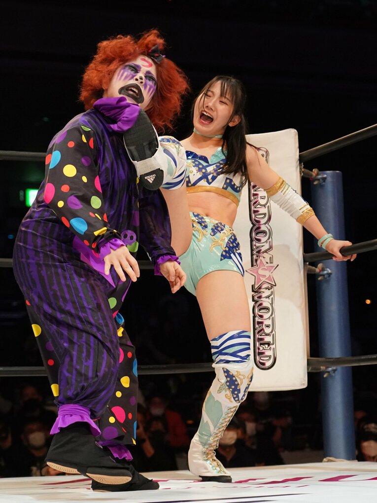 柔軟性を活かした蹴り技も大きな武器