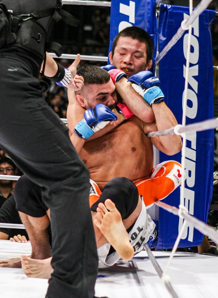 2008年9月23日、　トッド・ムーアに70秒で一本勝ち　©Susumu Nagao