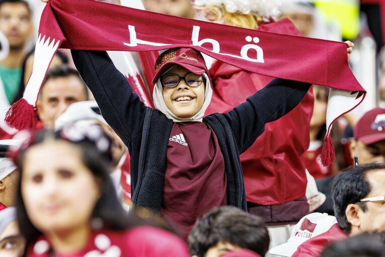 カタールサポーター　©Kiichi Matsumoto/JMPA