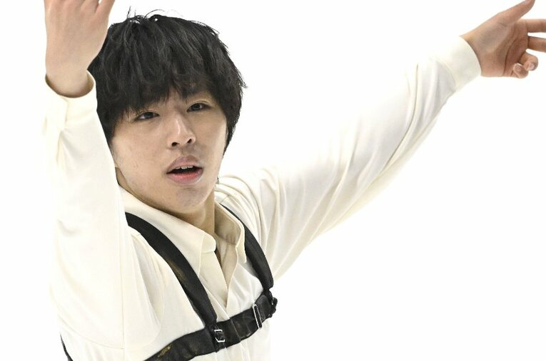 GPフィンランド大会で優勝を果たした三浦佳生 ／ photograph by JIJI PRESS