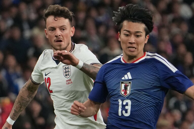 アーセナルDFベン・ホワイトを苦しめた中村敬斗（25歳）。英国ベテラン記者からも真っ先に名前があがった ／ photograph by Getty Images