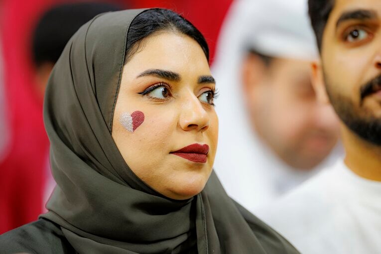 カタールW杯の女性サポーター　©Kiichi Matsumoto/JMPA