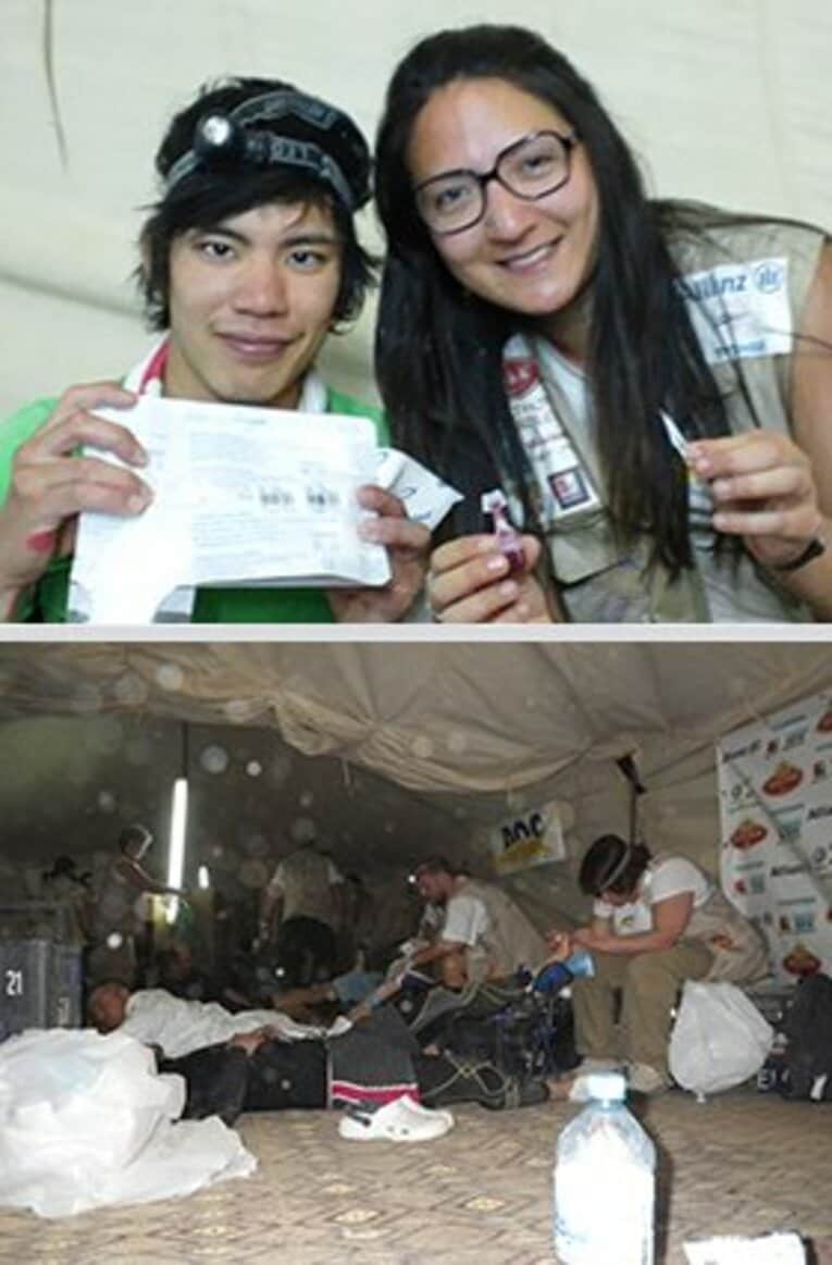 (上)“砂漠のオアシス”エイミー先生　(下)阿鼻叫喚のメディカル･ルーム