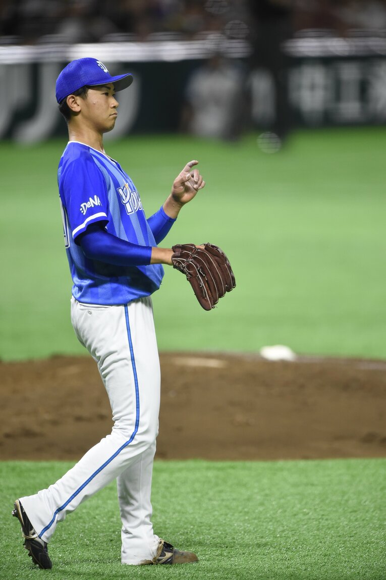 DeNA時代、プロ2年目（2017年）の今永昇太　 ©Naoya Sanuki