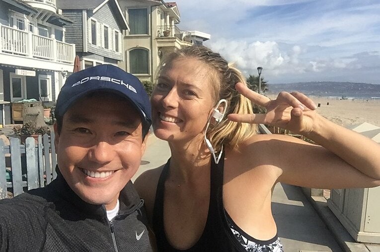 シャラポワを支えた中村豊コーチ。その生活ぶりには驚かされることが数多かったという。 ／ photograph by Yutaka Nakamura