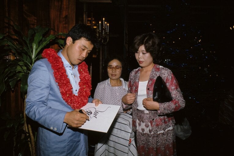 1985年の阪神、ハワイへの優勝旅行で…　©Makoto Kenmizaki