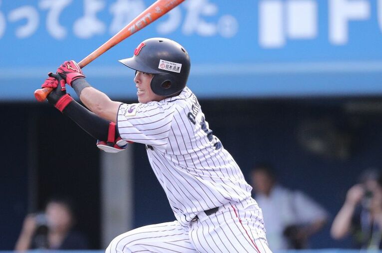 ロッテ3位指名を受けた國學院大・小川龍成（写真は2019年日米大学野球） ／ photograph by Jiji Press