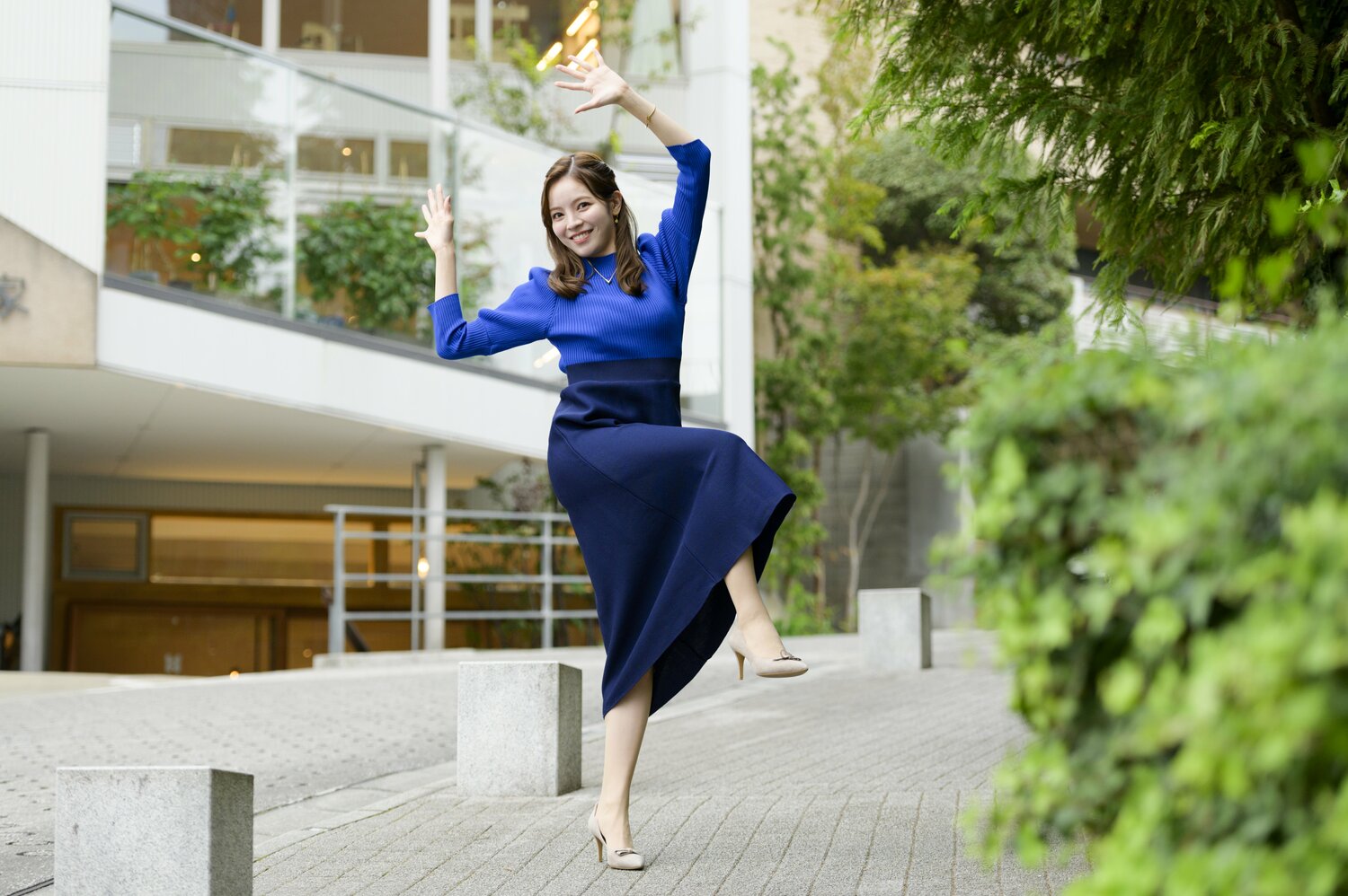 出た！　ドジャースのポーズで「Today's SHO-TIME」！　©Hirofumi Kamaya