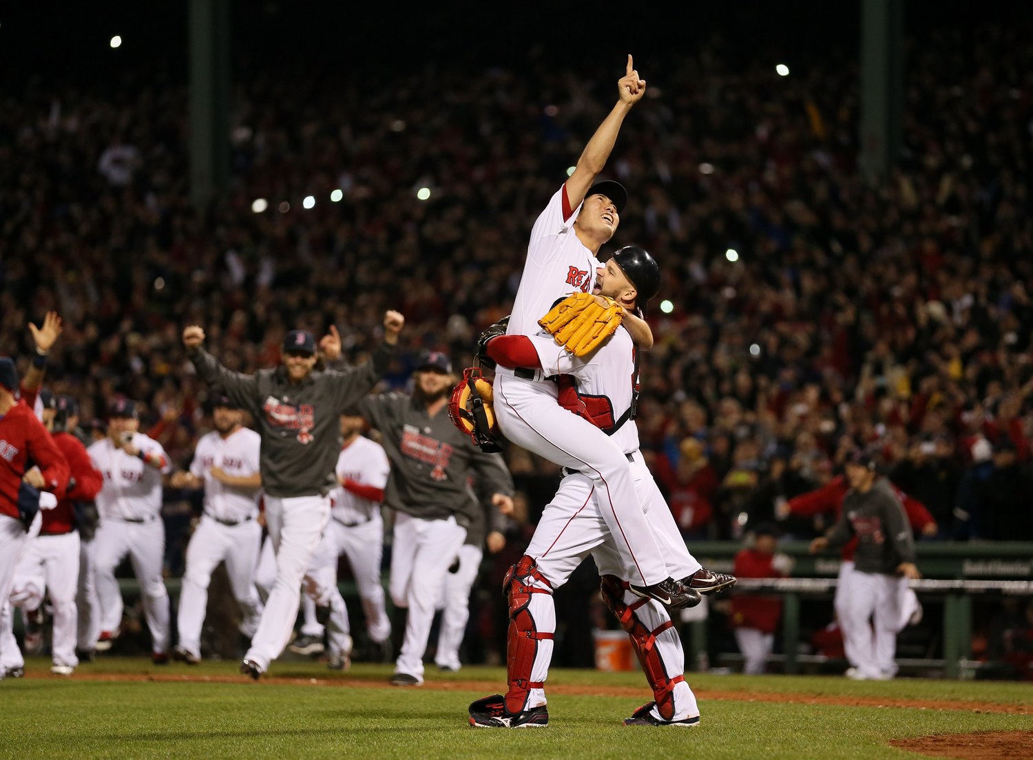 ワールドシリーズを制覇した時の上原©Getty Images