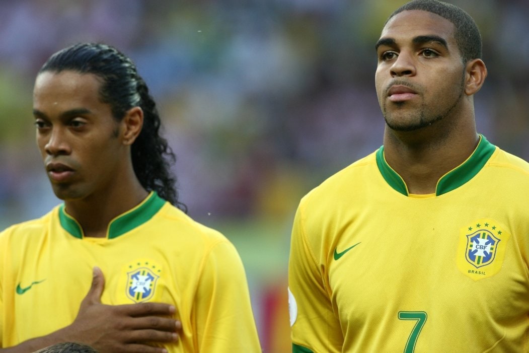 ロナウジーニョとアドリアーノ　©Sports Graphic Number