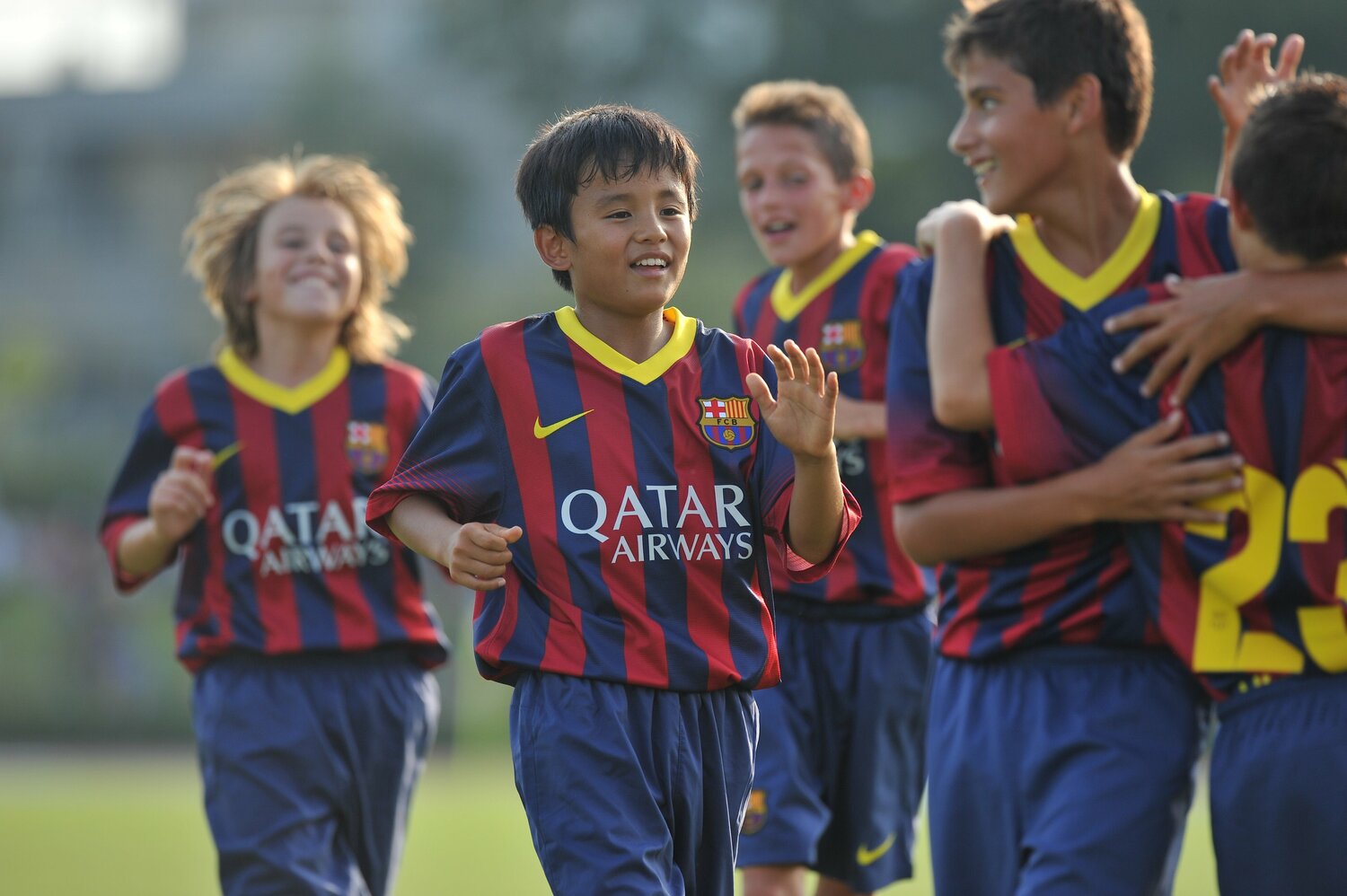 バルセロナ下部組織時代の久保　©JIJI PRESS