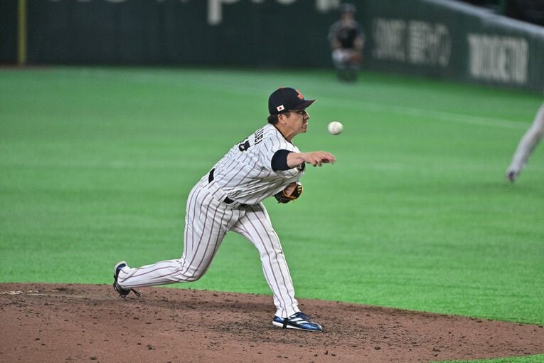 オーストラリア戦に登板した大勢　©Hideki Sugiyama