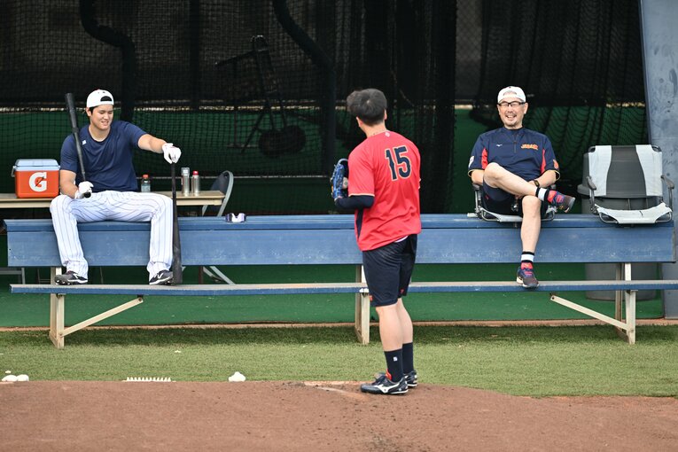 大谷から大勢に一言「勉強になります」　©Naoya Sanuki