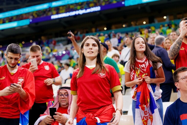 カタールW杯の女性サポーター　©Kiichi Matsumoto/JMPA