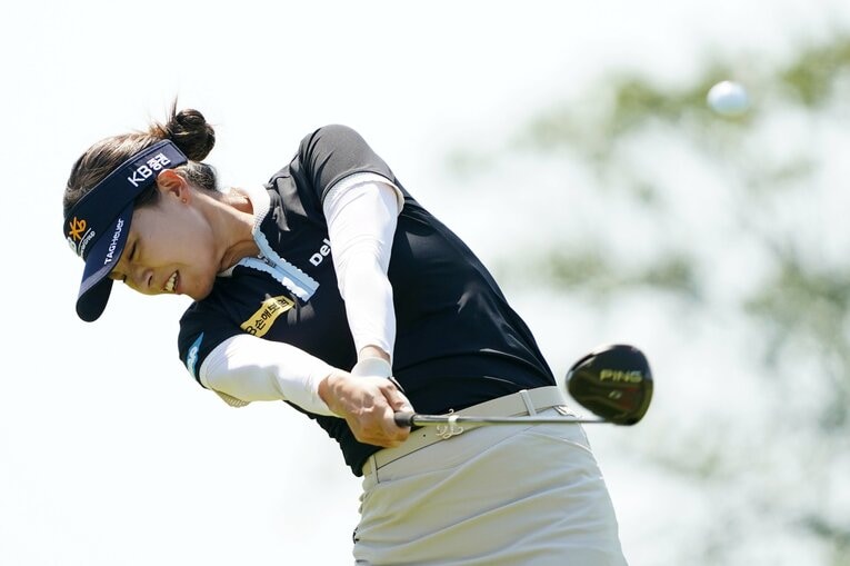 チョン・インジ／KPMG全米女子プロゴルフ選手権 最終日4番ティーショット　©︎Shizuka Minami