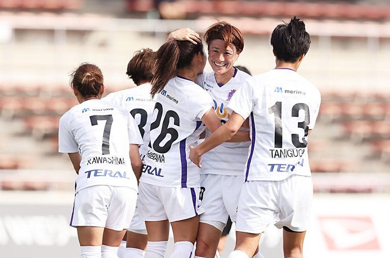 サンフレッチェ広島レジーナの主将として新リーグに臨む近賀ゆかり（写真は5月のプレシーズンマッチ） ／ photograph by Naoki Morita/AFLO SPORT