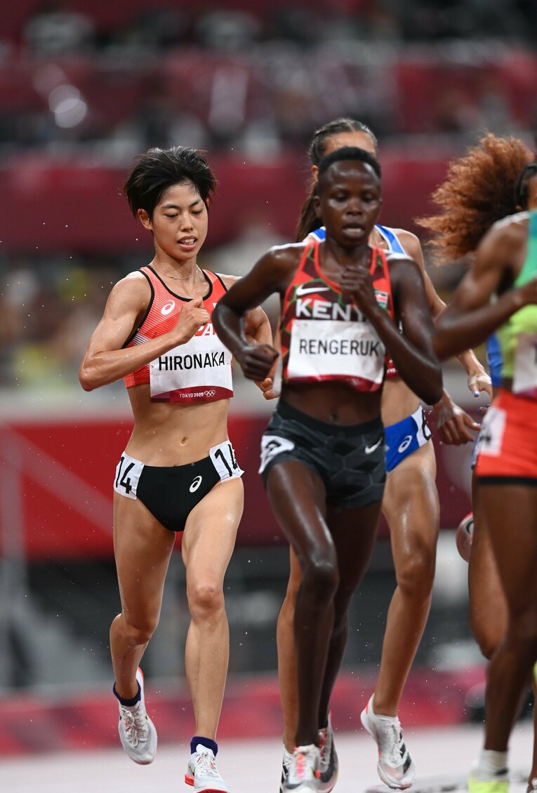 【東京五輪】1万ｍで7位に入り、日本勢25年ぶりの五輪入賞を果たした廣中　©JMPA