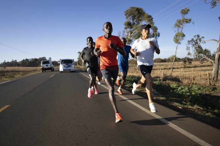 ケニアでの練習の様子　(C)Junya Osako