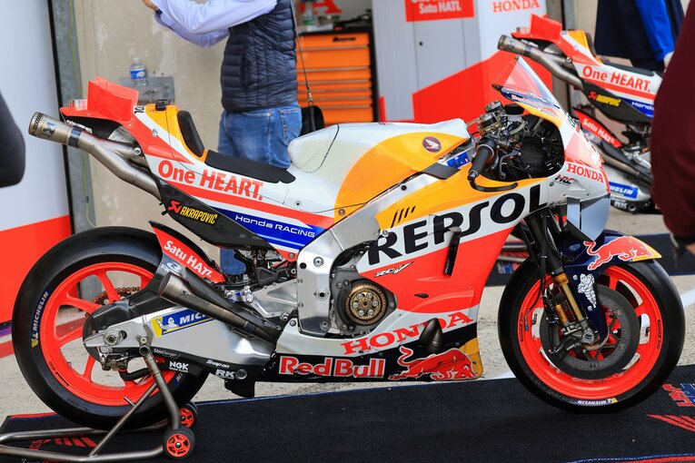 フランスGPでホンダが投入した、カレックス製フレームのRC213V　©Satoshi Endo