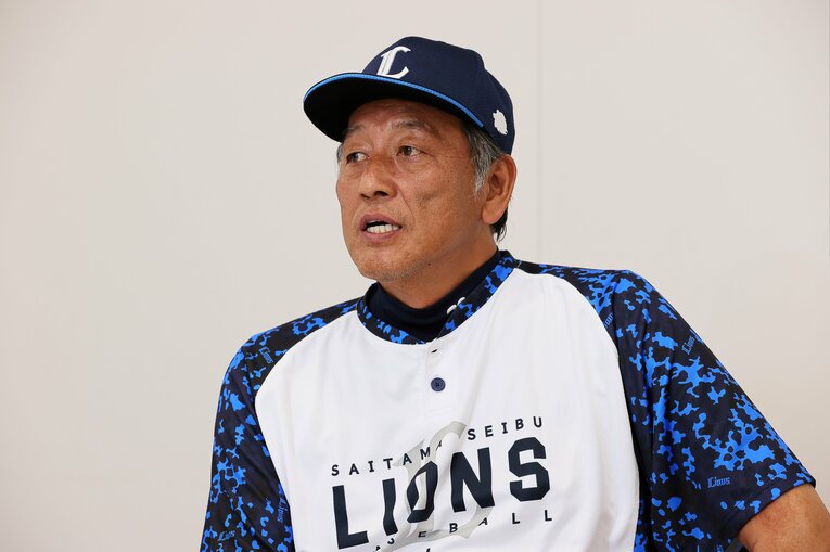 渡辺久信・前GMは育成の重要性を強調したが　©Shigeki Yamamoto