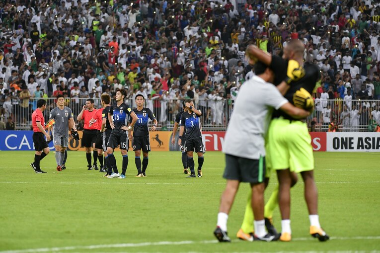 17年9月のロシアW杯最終予選、サウジアラビア戦。今回と同じ0-1で敗れているが、この時はすでにW杯出場を決めている状況だった　©Takuya Sugiyama