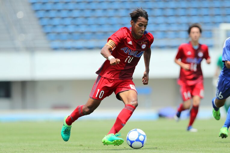 2017年、流通経済大時代のジャーメイン　©Naoki Nishimura/AFLO