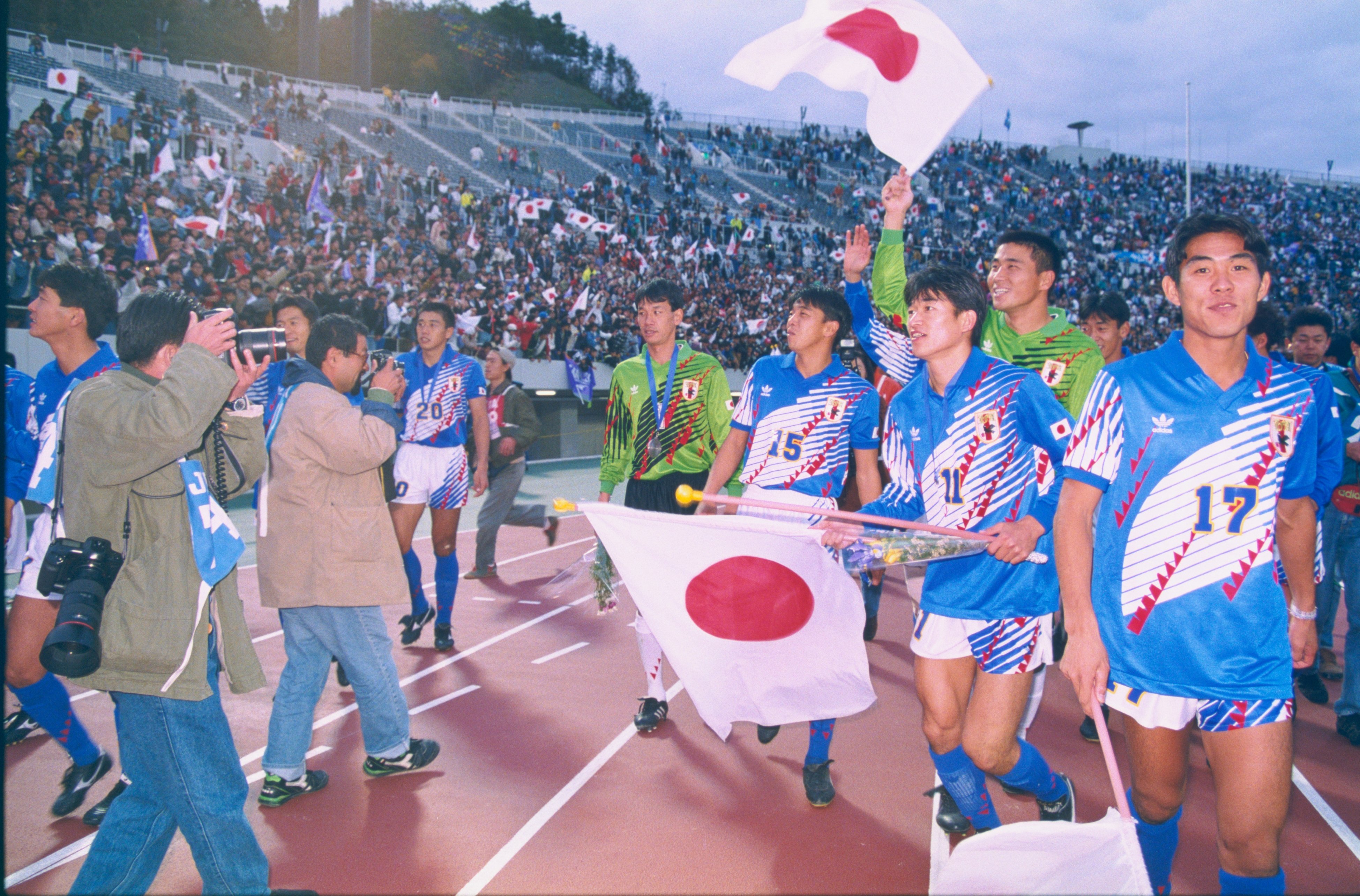 92年アジアカップを制した日本代表　©︎Kazuaki Nishiyama