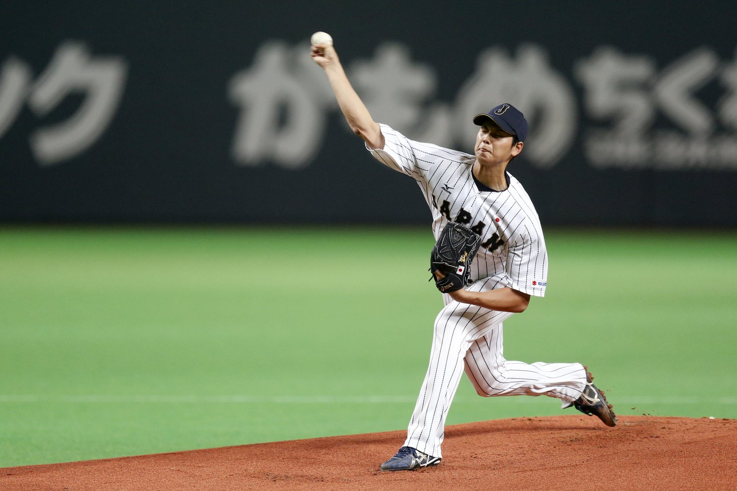 2014年、MLB選抜相手に投げた侍ジャパンの大谷©Getty Images