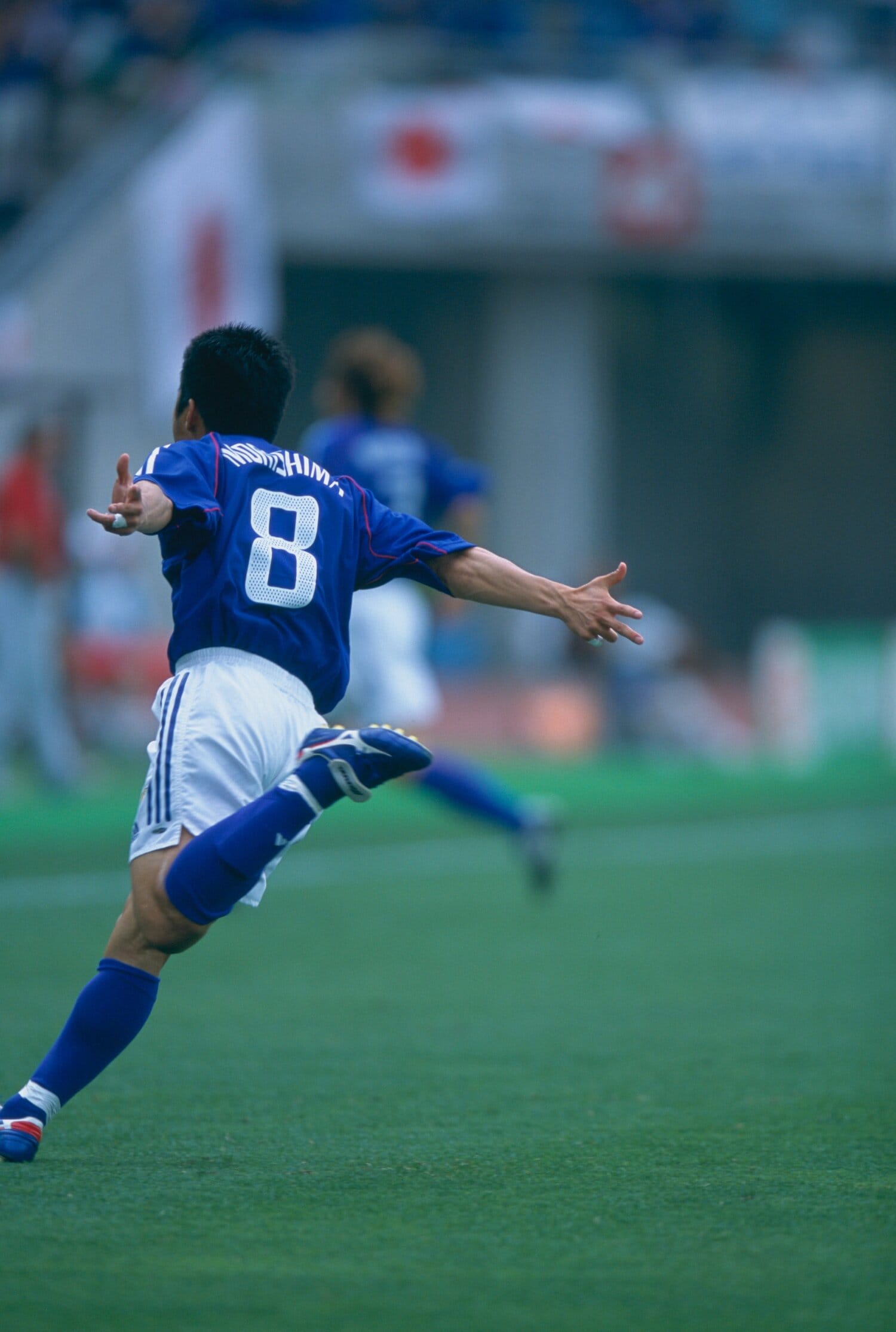 チュニジア戦でゴールを決めた森島寛晃 ©Naoya Sanuki