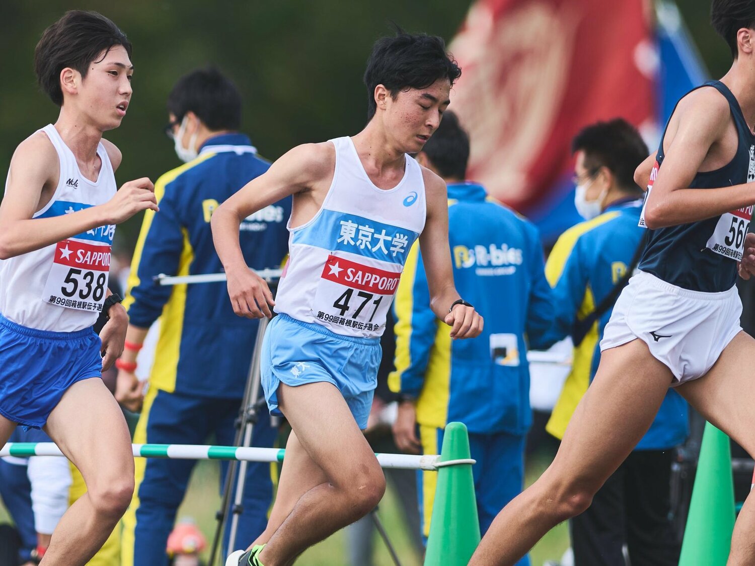 1年時の予選会では1時間8分台だったハーフのタイムを1年間で5分以上短縮　©Yuki Suenaga