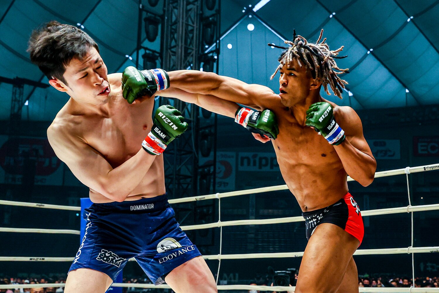 MMAの経験が豊富な弥益ドミネーター聡志と互角の好勝負を演じた　©RIZIN FF Susumu Nagao