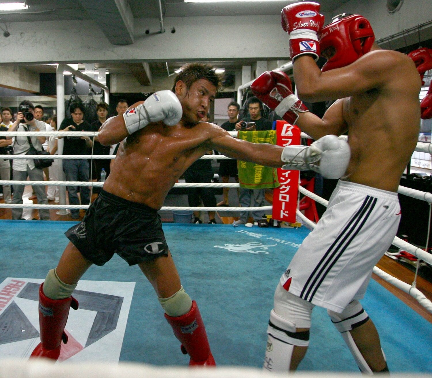 スパーリングをするK-1ファイター魔裟斗（2006年撮影）　©Sankei Shimbun