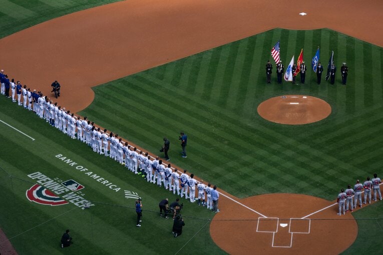 【現地開幕戦】　ドジャー・スタジアムの様子　©Nanae Suzuki