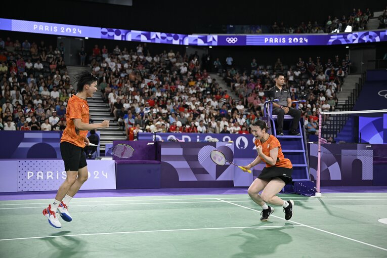 わたがしペア、3位決定戦での熱戦　©Asami Enomoto/JMPA