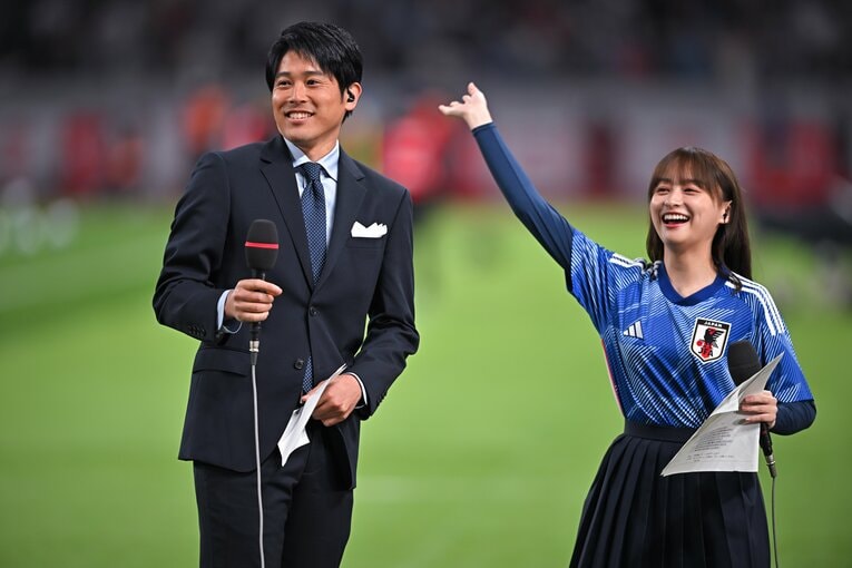 W杯期間中はテレビに引っ張りだこで「寝てないのでは？」「2人以上いるのでは？」と囁かれた影山の存在　©Takuya Kaneko／JMPA