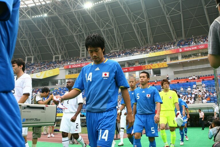 香川真司、長友佑都（2008年北京五輪）©︎JMPA