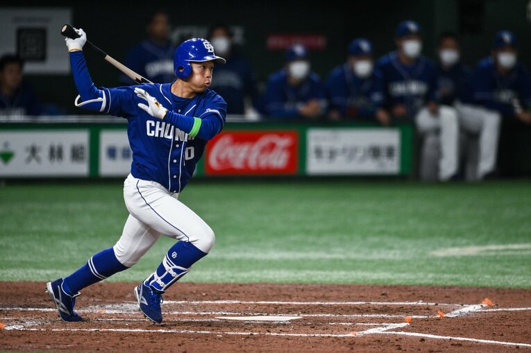 中日のリードオフマンとして定着した岡林勇希（21歳）©︎Nanae Suzuki