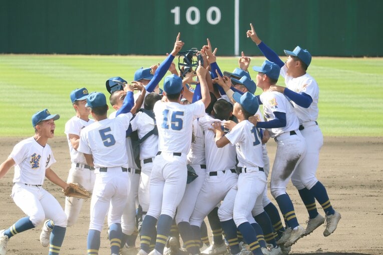 7年ぶりとなる東北大会優勝を決めた福島・聖光学院　©Genki Taguchi
