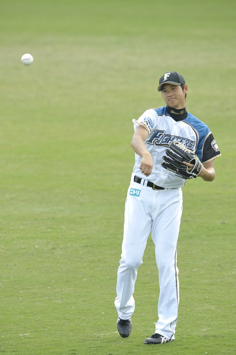 ショート挑戦の可能性もあった大谷　©Shigeki Yamamoto