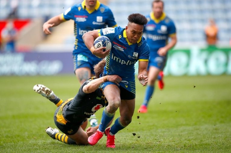 欧州王者を決めるハイネケン・チャンピオンズカップ、ワスプス戦で逆転勝利に貢献した松島。試合終了間際の劇的なトライは圧巻だった ／ photograph by Getty Images