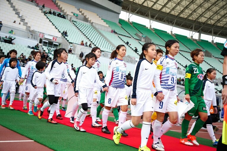 2017年全日本女子サッカー選手権決勝。ノジマステラ神奈川相模原では6年間キャプテンを務めた　©AFLO