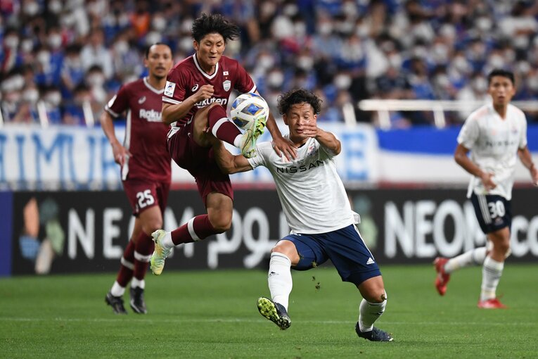8月18日、ACLの横浜F・マリノス戦で奮闘する飯野七聖