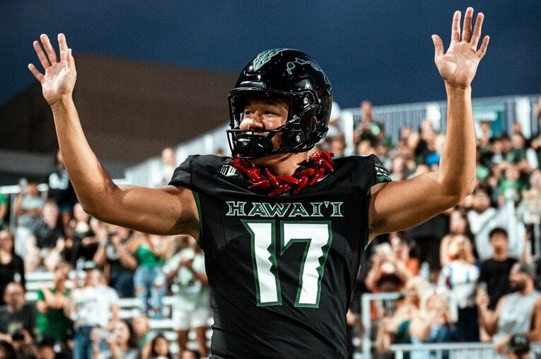 2025年シーズンには96%という驚異的なキック成功率で全米学生オールスターにも複数選出された松澤寛政 ／ photograph by ハワイ大学提供