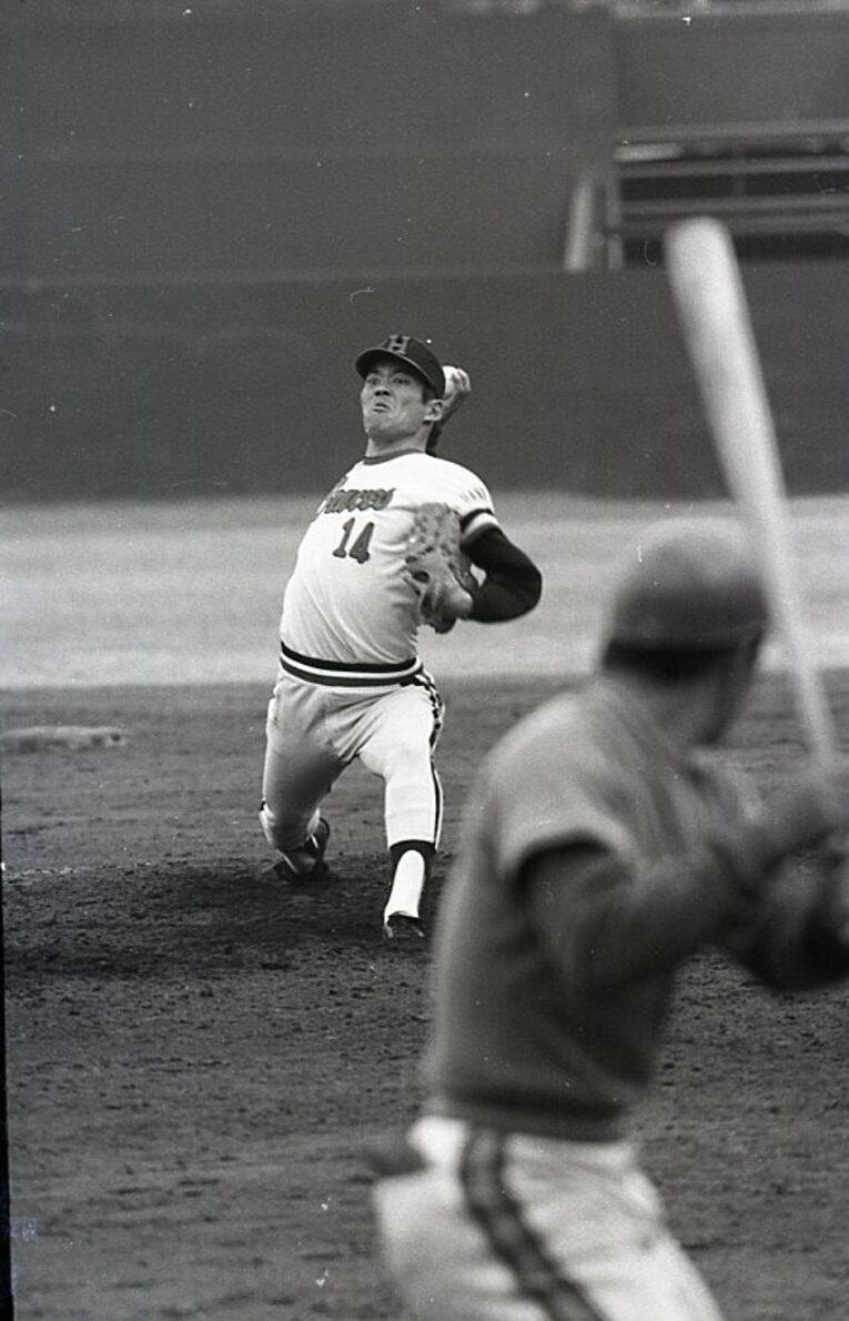 現役時代の山口高志。剛速球で知られた ©JIJI PRESS