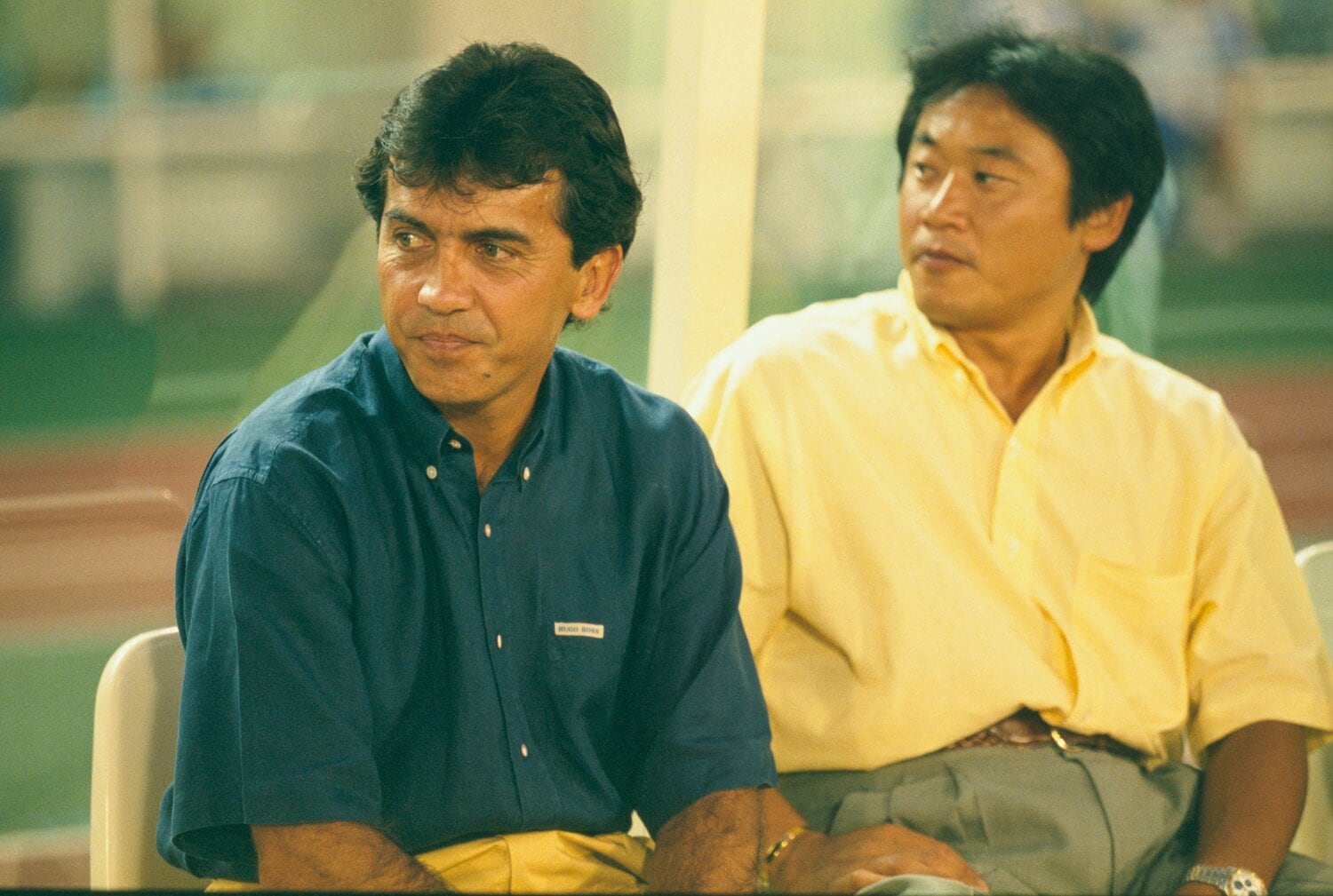 ネルシーニョ氏と松木監督　©Sports Graphic Number