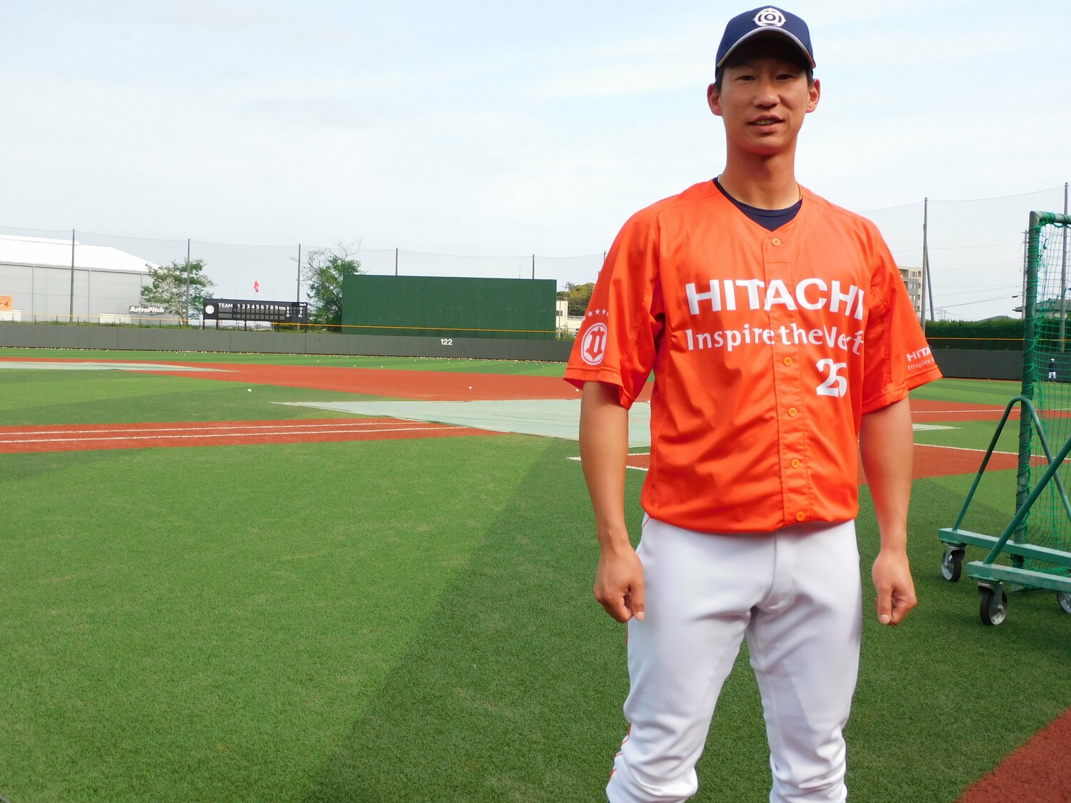 今春から日立製作所でプレーする真砂　©︎Haruka Sato