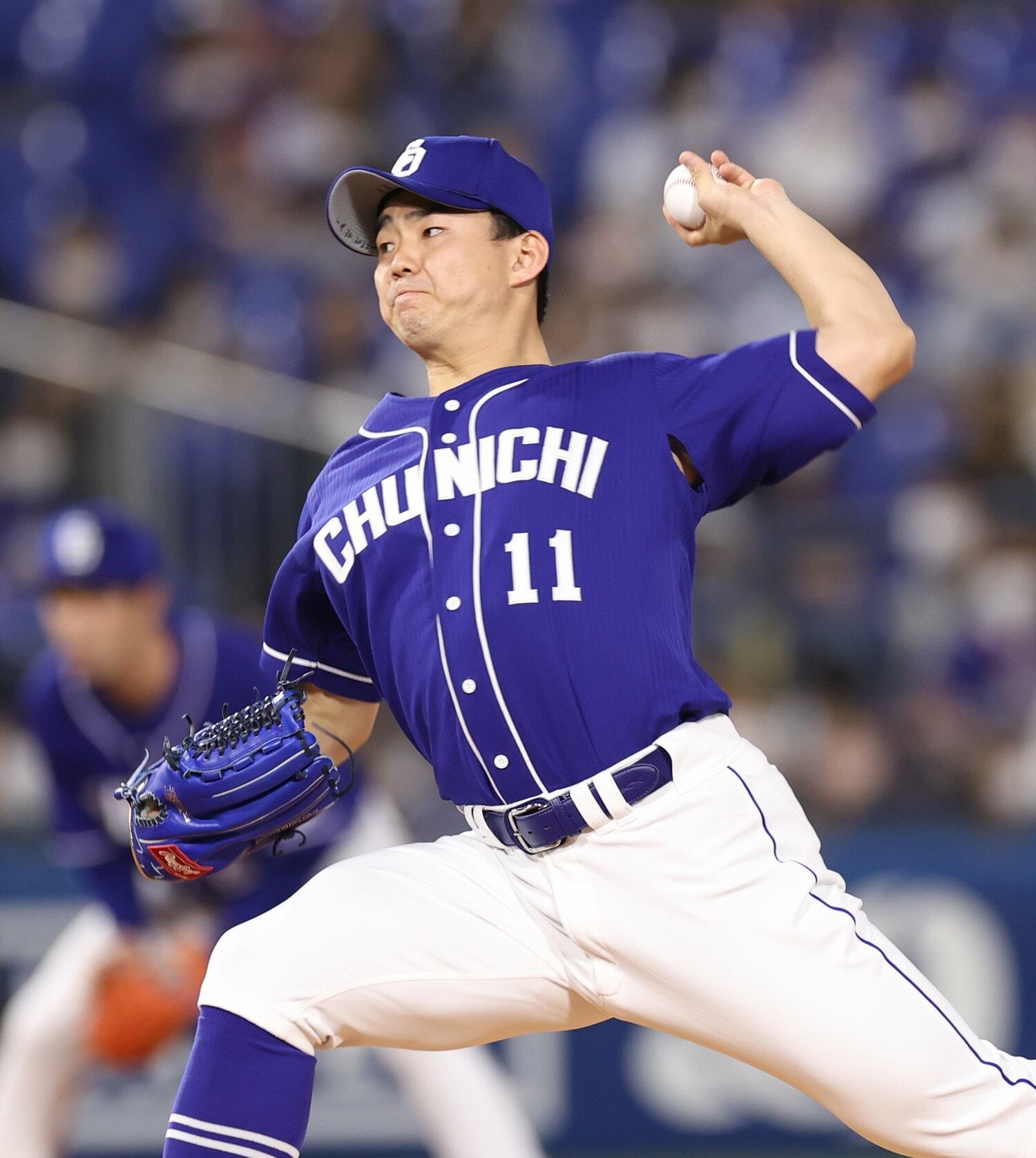 今季はプロ7年目で初の二桁勝利をあげた小笠原　©JIJI PRESS