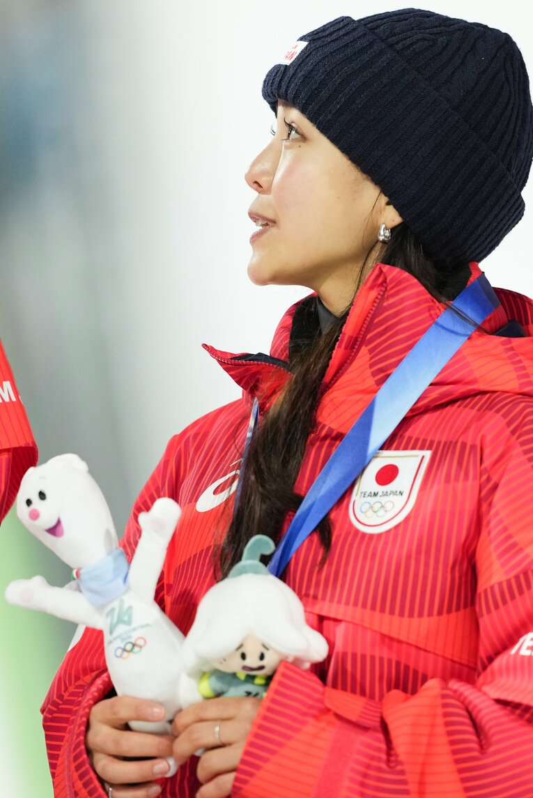 ミラノ五輪ジャンプ混合団体で銅メダルを獲得した日本チーム　©Tsutomu Kishimoto／JMPA