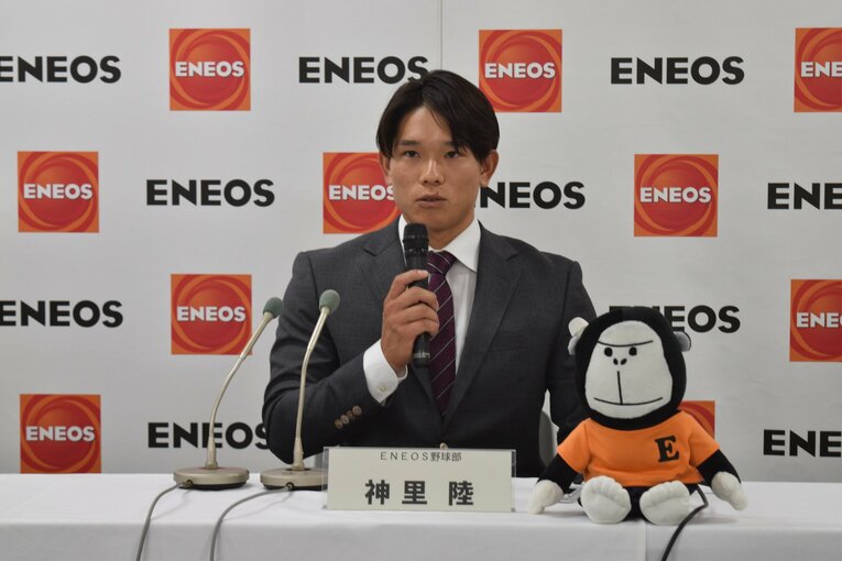 ENEOSから6位指名を受けた神里陸。兄弟出場はなるか？　©Sankei Shimbun