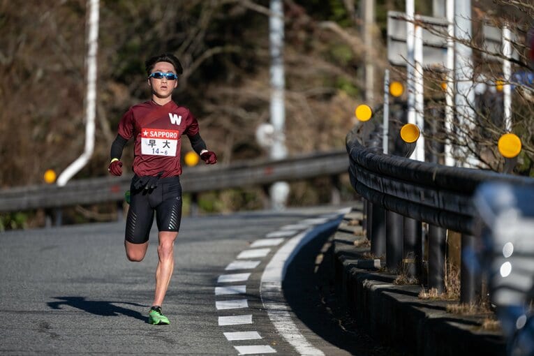 6区で3位に浮上する好走を見せた北村光（3年）　©Nanae Suzuki